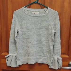 Ann Taylor Loft Silver Gray Sweater with Bows